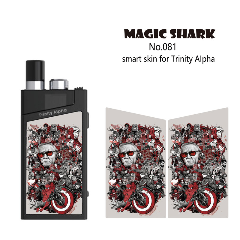 Skull Star War Motorcycle Military Snake Case Sticker Skin Film for Smok Trinity Alpha Vape Pod