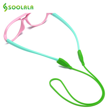 SOOLALA 3Pcs/Lot Anti-Slip Silicone Sports Glasses Rope Reading Glasses Chain Neck Holder Strap Sunglasses Eyewear Accessories