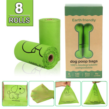 Pet Dog Poop Bags Biodegradable Compostable Eco Friendly Dog Waste Bags Dispenser Outdoor Degradable Dog Excrement Bags