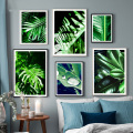 Fresh Green Palm Banana Monstera Leaf Wall Art Canvas Painting Plants Nordic Posters And Prints Wall Pictures For Living Room