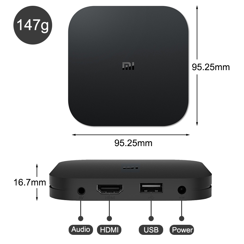 Xiaomi Mi TV Box S Global Version 4K HDR Android TV Streaming Media Player and Google Assistant Remote Smart TV MiBox S