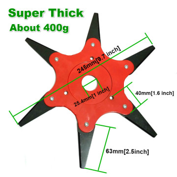 Thickening 6 Blades Trimmer Head for Lawn Mower Steel Brush Cutter Grass Trimmer Metal Blades Razors Head Parts Garden Tools