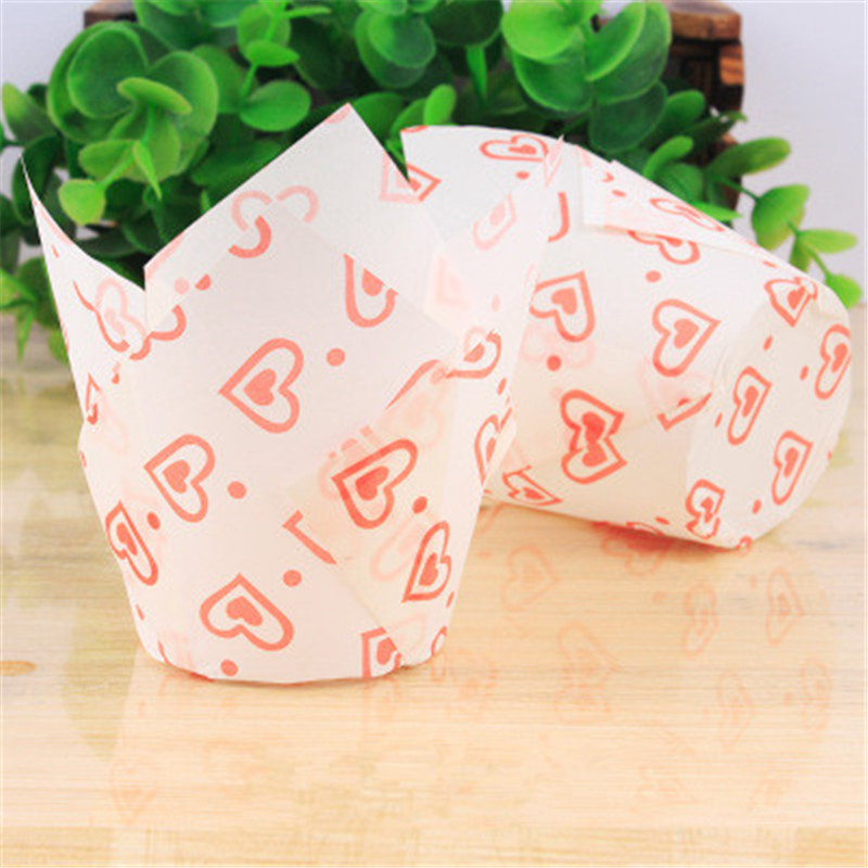 50pcs Cupcake Liner Baking Cup For Wedding Party Caissettes Newspaper Style Muffin Cupcake Paper Cup Oilproof Cake Wrapper