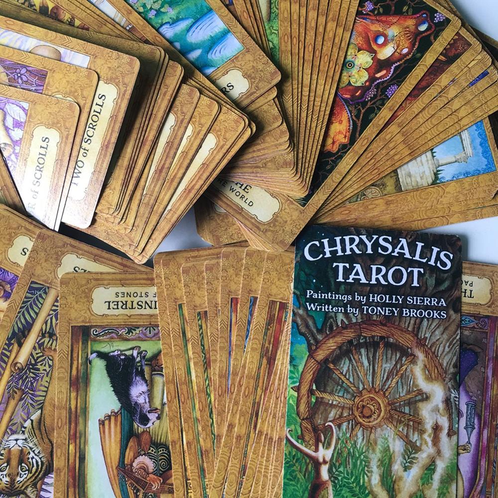 78pcs Chrysalis Tarot Cards Deck Board Games Cards Guidance Divination Fate English For Women Family Gift Party Playing Cards