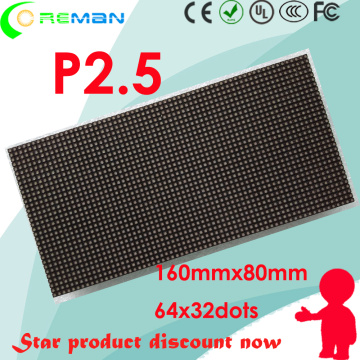 Free shipping Indoor led display module p2.5 160x80mm hub75 for small size middle size led sign