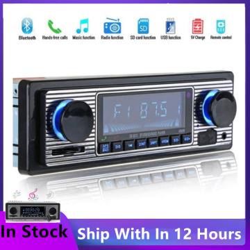 Car Auto Radio Bluetooth Vintage Wireless MP3 Multimedia Player AUX USB FM 12V Classic Stereo Audio Player Auto Electronics