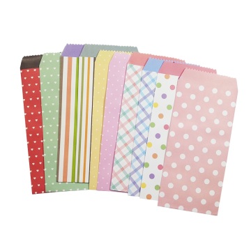 10Pcs/lot Cute Dot&Stripe Paper Envelope Kawaii Money Envelop Gift Craft Envelopes For Wedding Invitations New Years