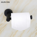 Black Toilet Paper Holder 304 Stainless Steel Wall Mounted Nail/ Adhesive Bathroom Lavalory WC Roll Holders Tissues Hanging Rack