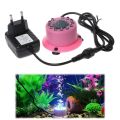 1PC Fish Tank Mini Colorful Submersible Light 12 LEDs Air Curtain Bubbles Aquarium Accessories EU Plug New Drop ship