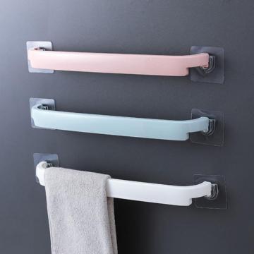 Plastic Self-adhesive Towel Rack Wall-mounted Bathroom Frame Adhesive Shoe Shelf Pendant Toilet Paper Holder Toilet Paper Shelf