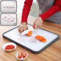 YOMDID Double Sided Use Cutting Board Food Grade PP Chopping Block Easy Clean Food Fruit Chopping Board Kitchen Non-slip Durable
