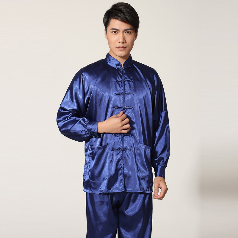 wholesale China traditional martial arts clothing material tai chi uniform men wear wushu training Tang suit