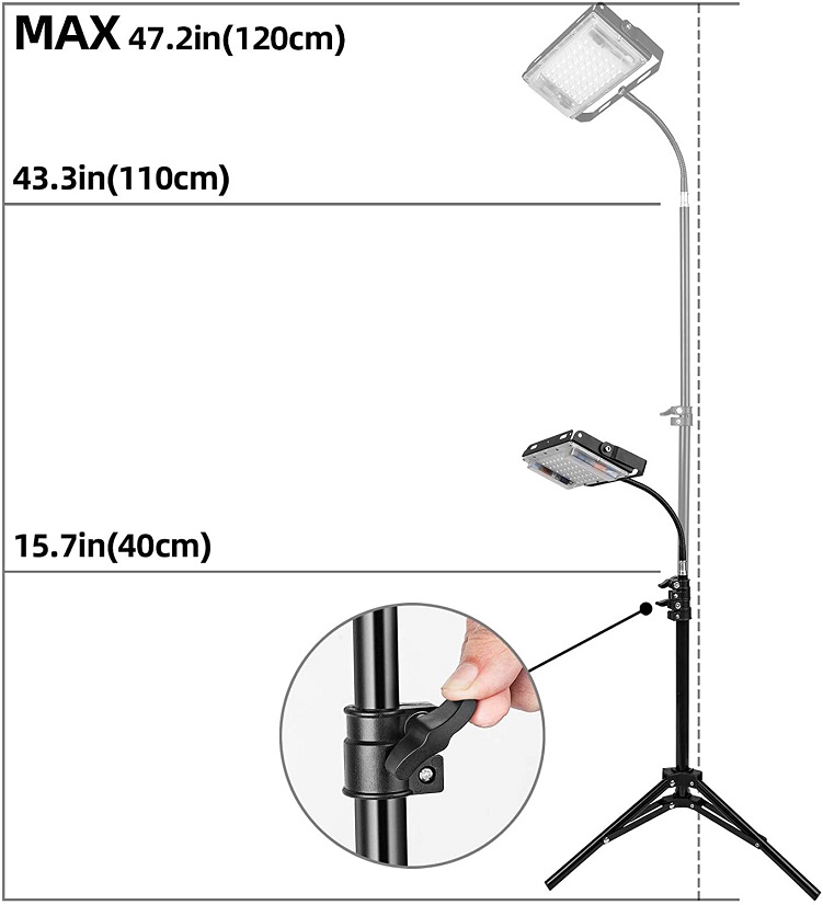 Floor Grow Light With Stand 150W Full Spectrum