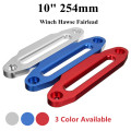 10" 254mm SUV ATV UTV Aluminium Alloy Hawse Fairlead 16800lbs for Winch Synthetic Rope 4WD