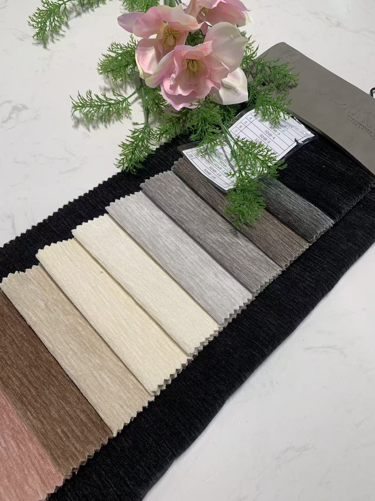 Horizontal Stripe Chenille Upholstery Fabric
