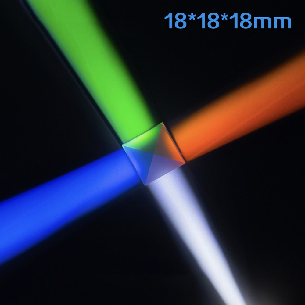 18*18*18mm Hexahedral Bright 18MM Light Cube Gift Optical Splitter Prism for Children's Popular Science Experiments