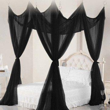 Queen Size Black Mosquito Net Palace Four Door Single 1.5m Home Bed Prevent Insect Outdoor Square Grace Simple Canopy Net