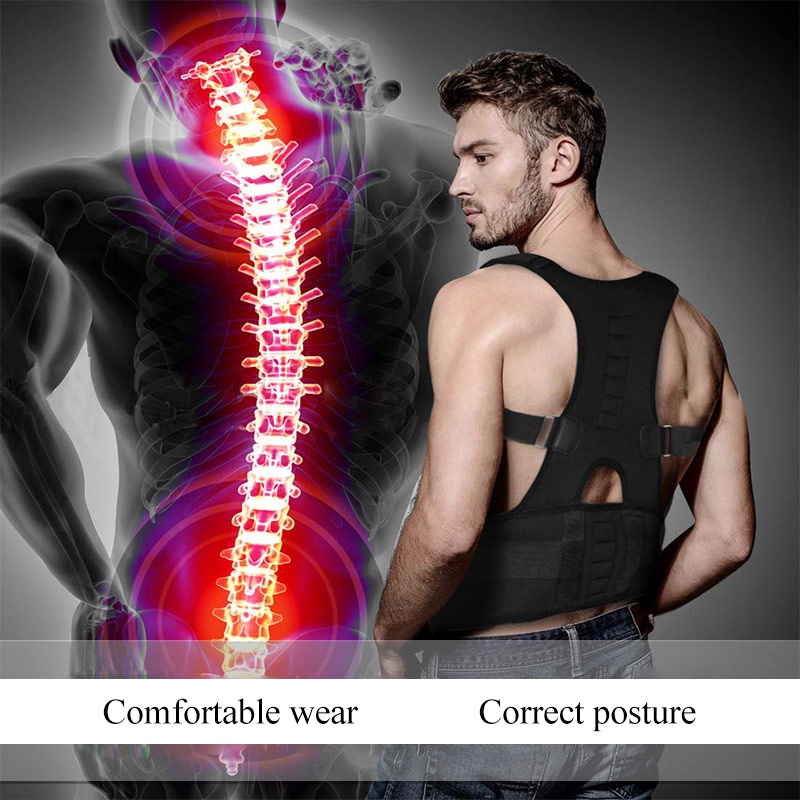 1PCS Shoulder Back Correct Belt Magnets Posture Corrector Back Support Brace Humpback Postural Correction Belt Chiropractic Vest