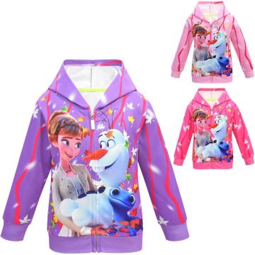 Spring Girls Coats Outerwear 2020 Ice Snow 2 Girls Jacket Snow Queen Elsa Anna Jackets Hooded For Kids Clothes Children Jackets