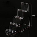 New Clear Plastic Arylic Sun Glasses Holder Wallet Storage Rack Cell Phone Shelf Stand Bathroom Organizer 4 Tiers Layers