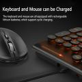 2.4G Wireless Keyboard Mouse Combos Set Mute Rechargeable LED Backlit Mechanical Feel Gaming Keyboard with Mouse Pad