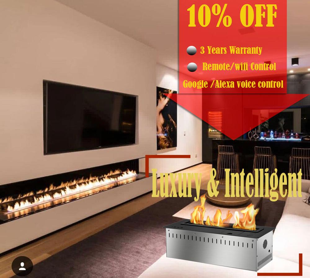 Inno-Fire 60 inch automatic ethanol fireplace smart burner