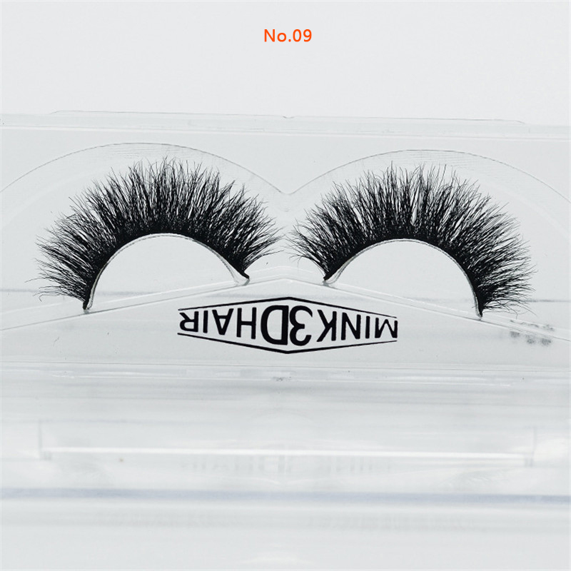 1 Pair 3D Mink Eyelashes Handmade False Eye Lashes Thick Natural Fashion Beauty Makeup Tools Cosmetics Products No.09