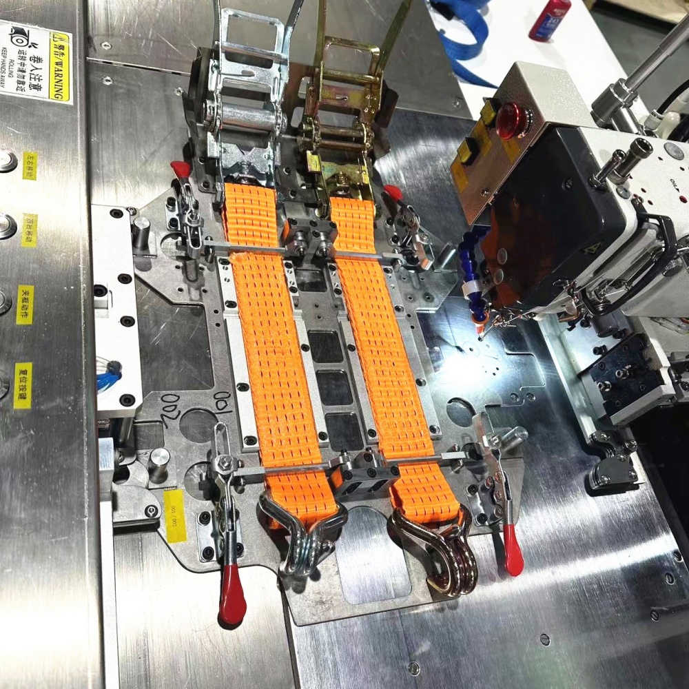 HM-3020GA Industrial Flat-Bed Full Automatic High-Speed Bundling Strap Sewing Machine Webbing Pattern Programmable CE Certified (5)