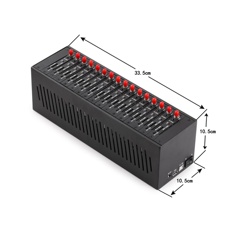 16 port modem pool with Wavecom Q2303 module GSM MODEM