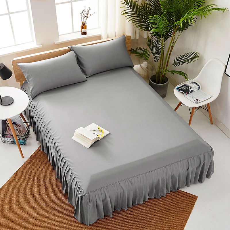 Hot Sale Solid Color Bed Skirt Bed Cover Bedspread Bedcover Bedding Skirt Hotel Home Sheet Bed Skirt Home Textile