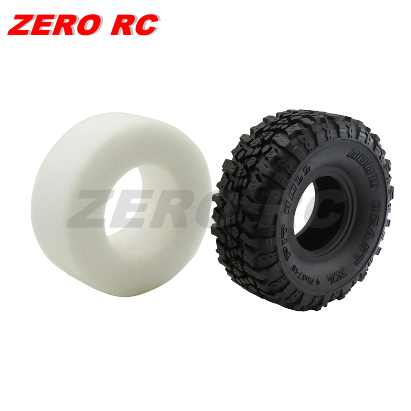 4PCS RC Crawler Tyre 120mm Soft 1.9" Rock Terrain Truck Tires Foam Insert Fit Axial SCX10 iii Capra Traxxa TRX4 defender TRX6