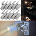 10pcs LED Inner Hinge Lamp Under Cabinet Light Universal Wardrobe Sensor Light Lamps Cupboard Closet Kitchen Bedroom Night Light