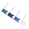 Mixed Colors Flag Shape Push Pins Marker Plastic Stainless Steel Needle Multi-colored Marking Pin Notice Board Cork Needles