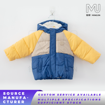 Toddler Color Block Fleece Lined Padded Coat