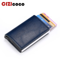 New Men Credit Card Holders Business ID Card Case Fashion Automatic RFID Card Holder Aluminium Bank Card Wallets