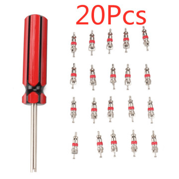 20Pcs Tire Valve Core With Removal Tool For GM Trucks ATVs Car Bicycle Trailers Motorcycle Tire accessories Removal Tool Kit