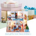 CUTEBEE DIY Dollhouse Wooden doll Houses Miniature Doll House Furniture Kit Casa Music Led Toys for Children Birthday Gift A68D