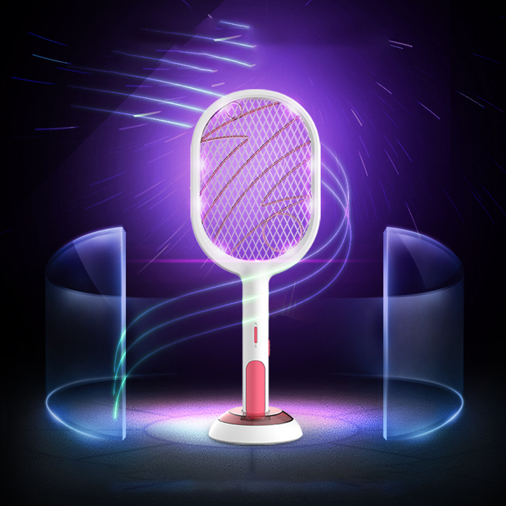 Electric Mosquito Swatter 2 Modes USB Rechargeable Home Bug Zapper Racket Bedroom Indoor Inserts Killer Pest Control Dropship
