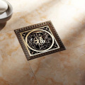 Uythner Free Shipping Bathroom 12cm Floor Drain Antique Brass Artistic Shower Waster Drain