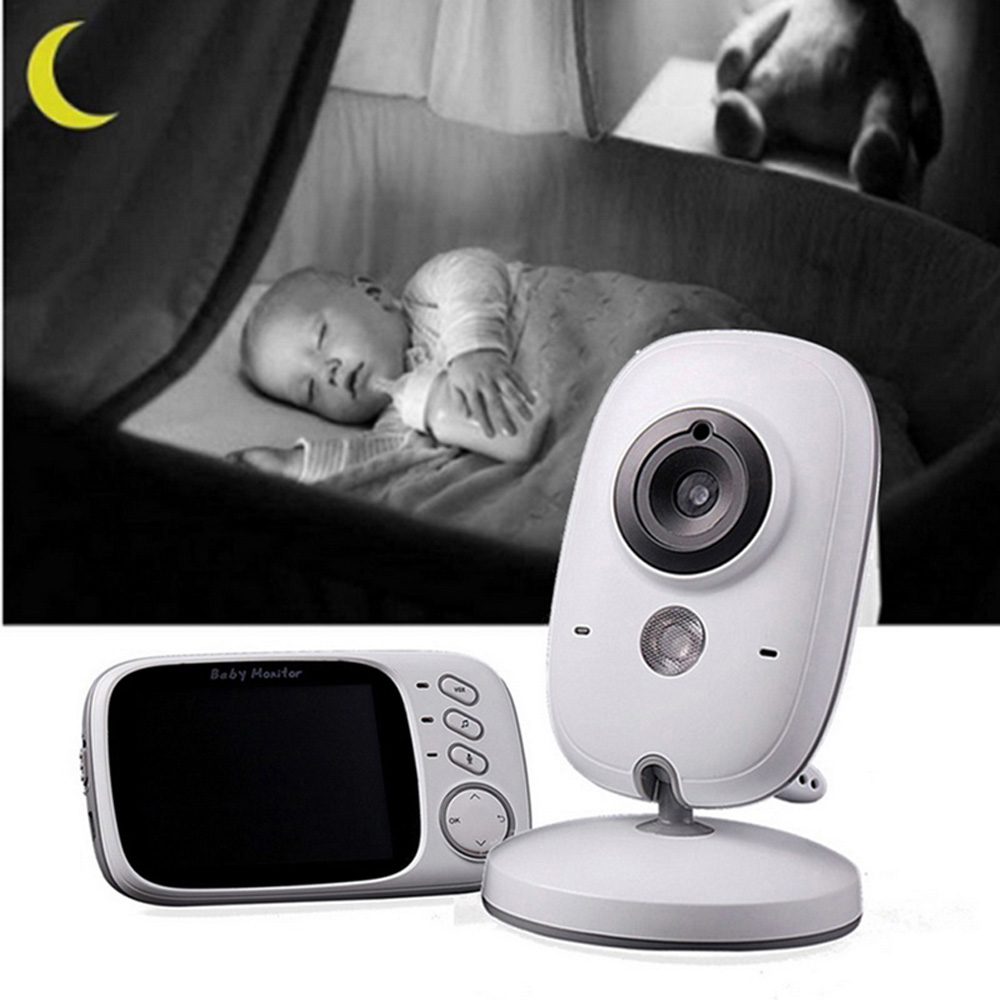 VB603 Two-Way Audio Talk 3.2inch 2.4G Wireless Video Baby Monitor Night Vision LCD Screen Temperature Monitor Security Care Baby