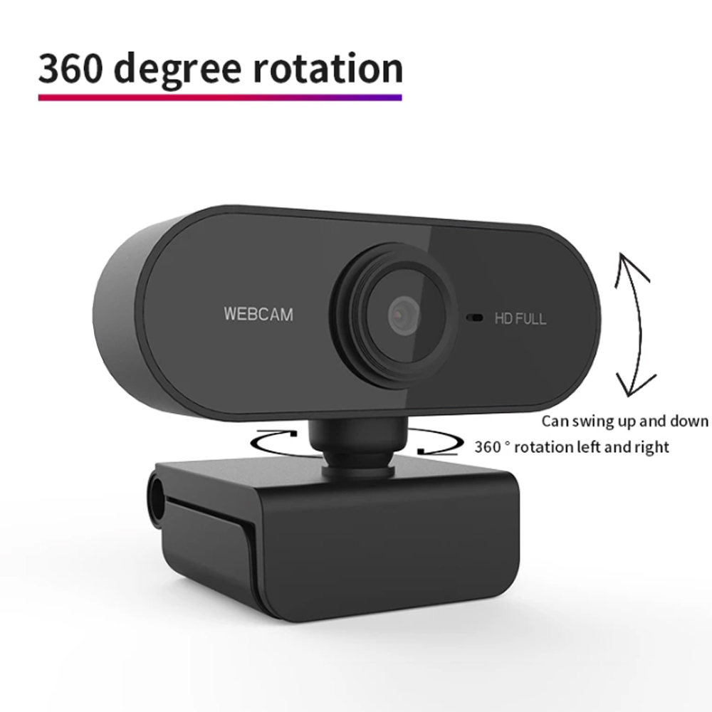 Oaoyeer HD1080P Webcam Mini Computer PC WebCamera with Microphone Auto Focus USB Cameras Rotatable Web Camera for Computer