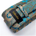 Men Tie Blue Gold Paisley Quality Wedding Tie For Men Tie Ring Hanky Cufflink Silk Tie Set DiBanGu Designer Business JZ03-7281