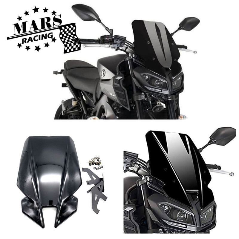 Motorcycle Sport Touring Windshield WindScreen Wind Deflector For Yamaha MT09 2017 2018 2019 2020 MT-09 FZ-09 FZ09 MT 09 2020