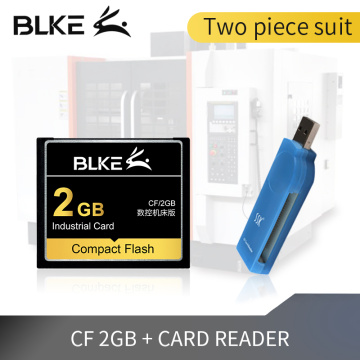 Two piece suit BLKE CF card +card reader Compact Flash Card 4GB 2GB 1GB 512MB 256MB 128MB For Machine tool/CNC/Fanuc Memory card