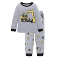 Dino Boys Sleepwear Suits 100% Cotton Long Children Clothes Sets Motor T-Shirts Pants 2-Pieces Sets Kid Pyjamas 2 3 4 5 6 7 Year