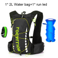 backpack and 2 L bag