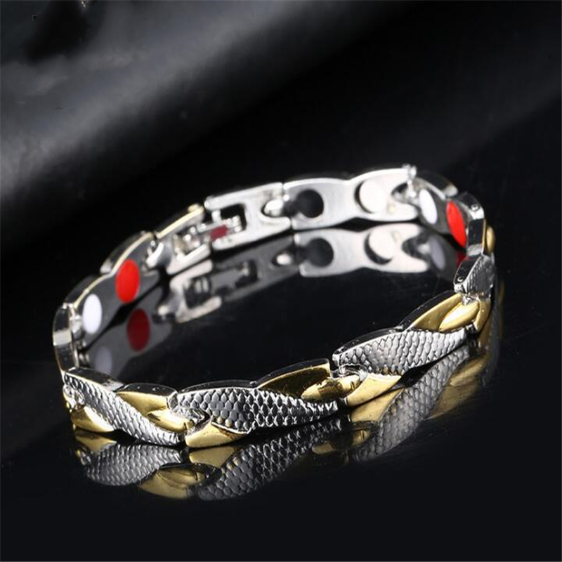 Magnetic Stainless Bracelet For Women Twisted Healthy Power Therapy Magnets Magnetite Bracelets Bangles Men Health Care Jewelry
