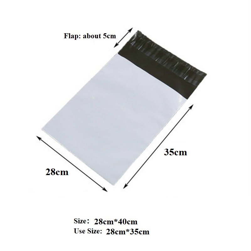 50Pcs/Lot Courier Bags 28cm*40cm White Self-seal Adhesive Storage Bags Plastic Poly Envelope Mailer Postal Mailing Bags 2020