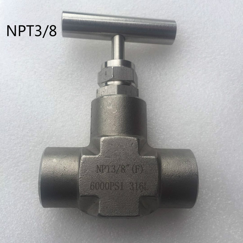 High Pressure Adjustable Needle Valve Manual Needle Valve Female Single Pass Flow Control NPT 1/4 3/8 1/2 3/4