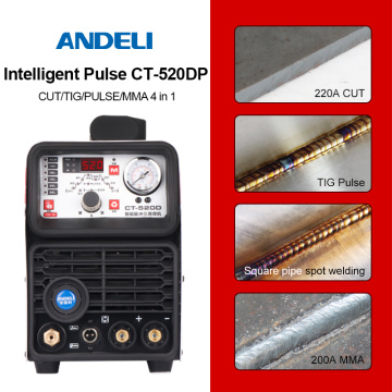 ANDELI CT-520DP Smart Single Phase Pulse multifunction welder 3 in 1 welding machine with CUT/MMA/TIG Welding machine 3 in 1